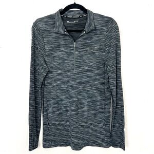 Under Armour Quarter Zip Fitted Long Sleeve Active Shirt Grey Men's Small